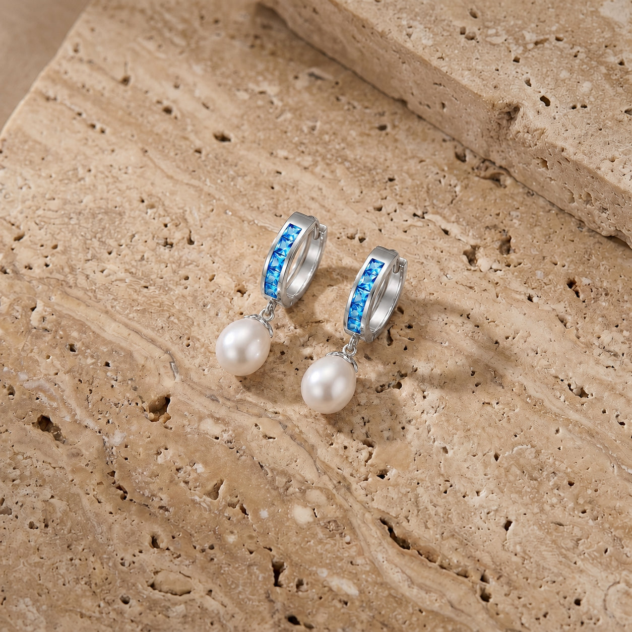White Gold Bloom Earrings Ruby 10K — Battistina
