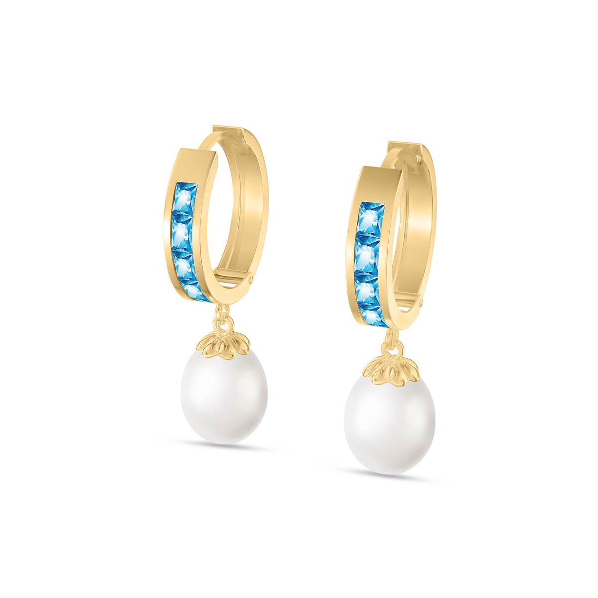 Yellow Gold Bloom Earrings Ruby 10K — Battistina