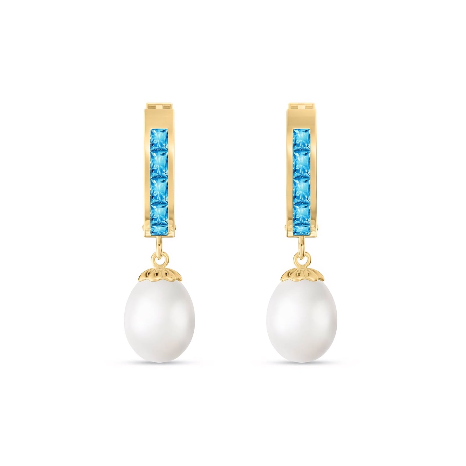Yellow Gold Bloom Earrings Ruby 10K — Battistina