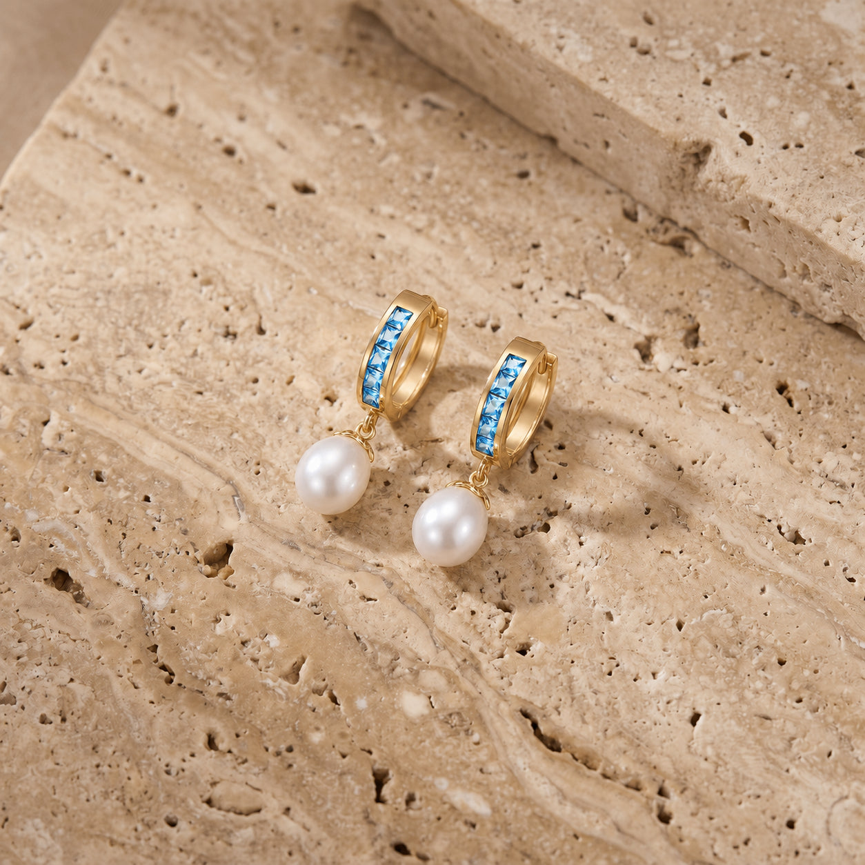 Yellow Gold Bloom Earrings Ruby 10K — Battistina