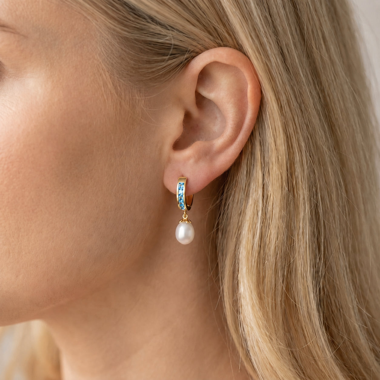 Yellow Gold Bloom Earrings Ruby 10K — Battistina