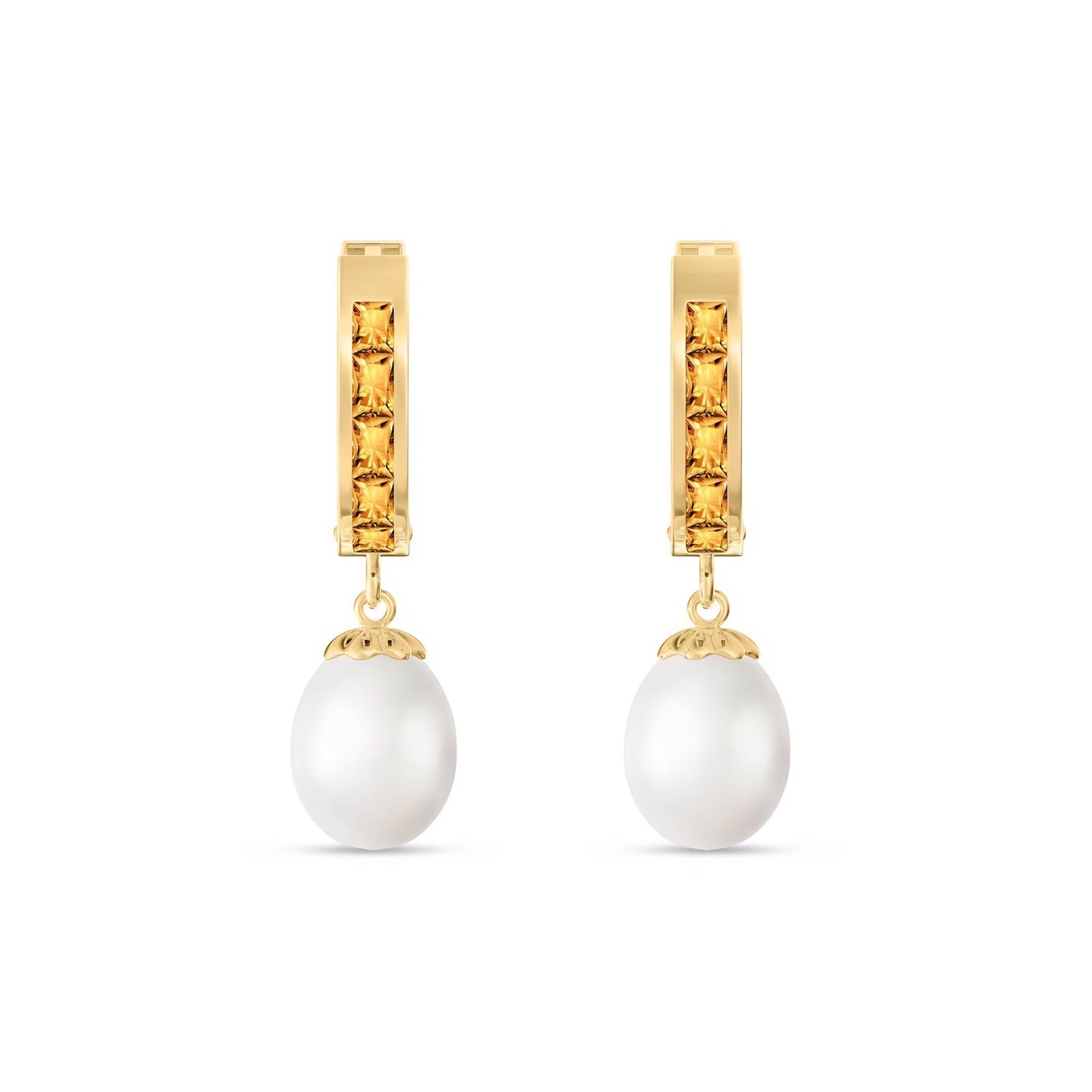 Yellow Gold Bloom Earrings Aquamarine 10K — Battistina