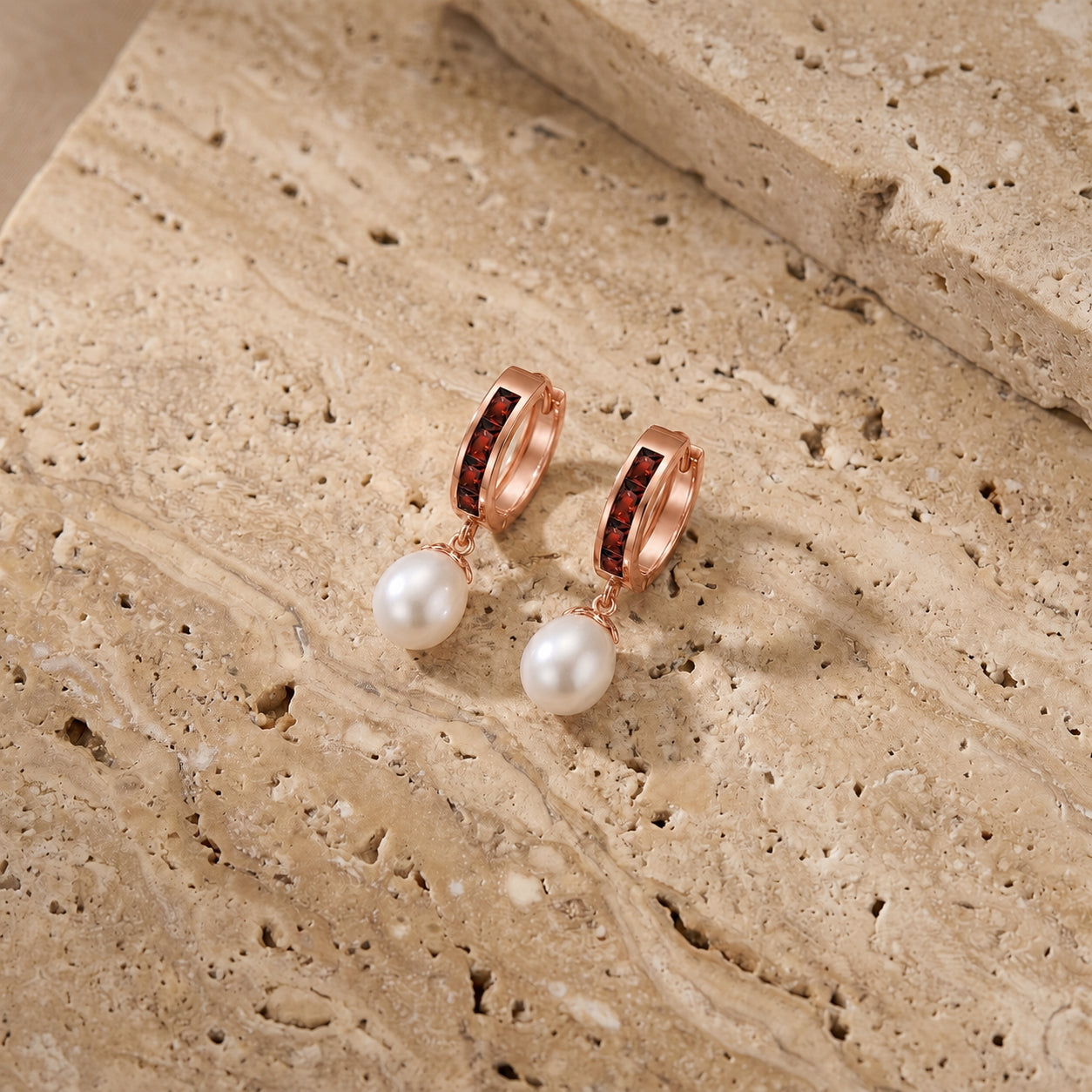 Rose Gold Bloom Earrings Peridot 10K — Battistina