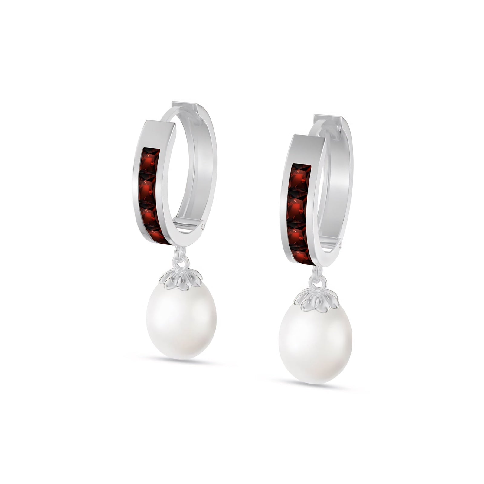 White Gold Bloom Earrings Peridot 10K — Battistina