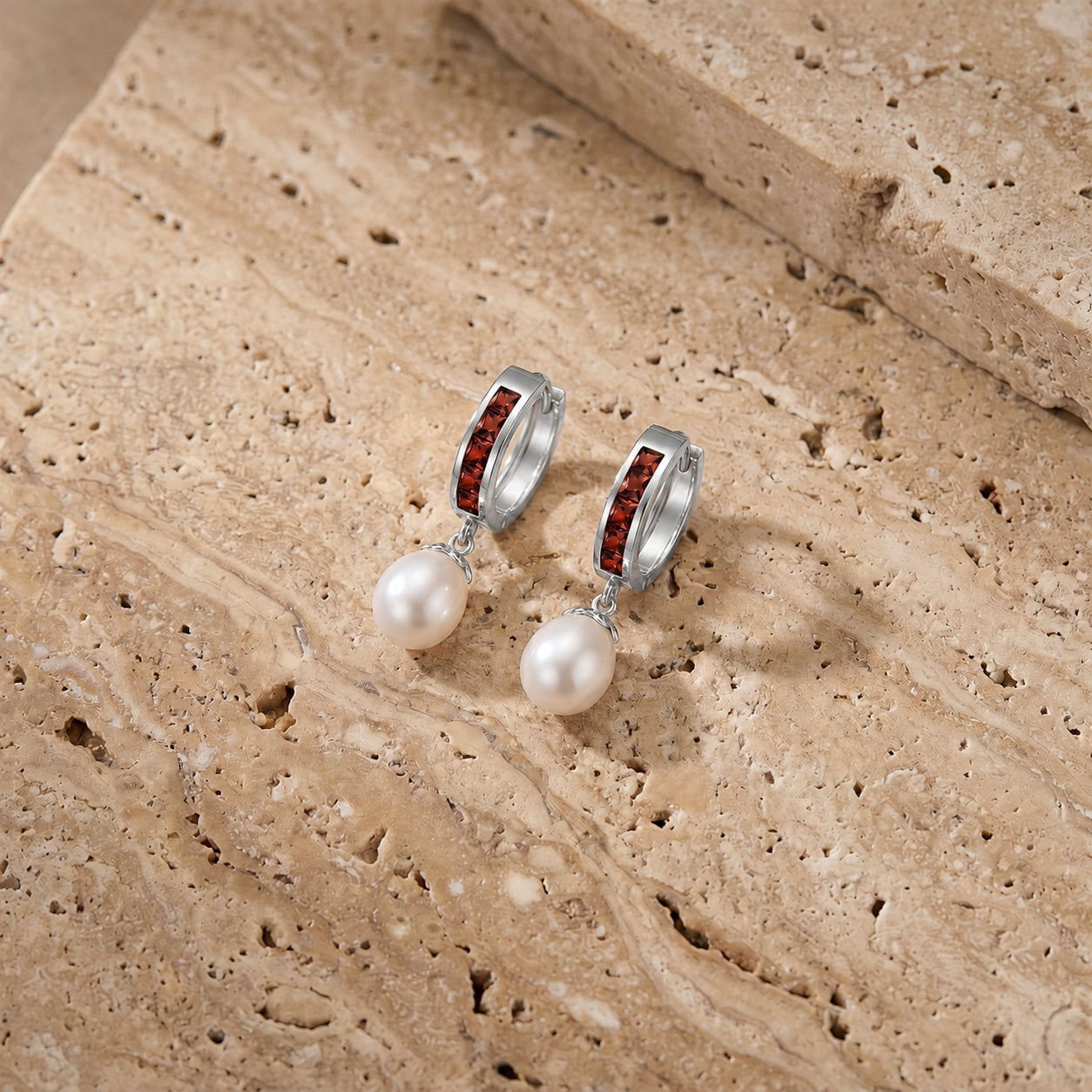 White Gold Bloom Earrings Peridot 10K — Battistina