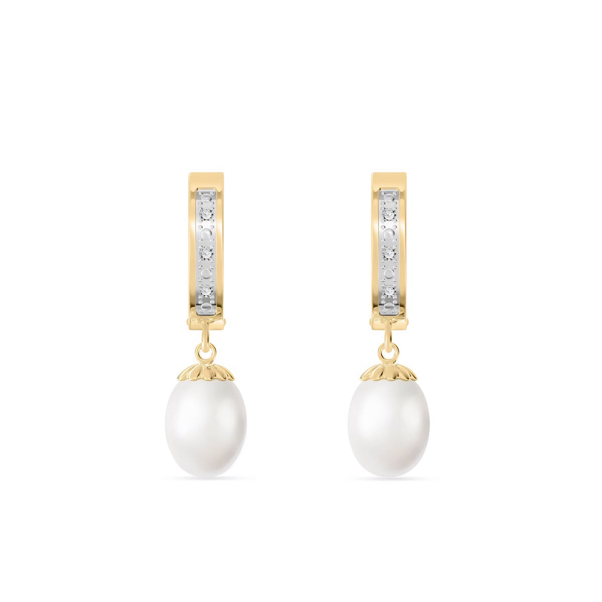 Yellow Gold Bloom Earrings Garnet 10K — Battistina