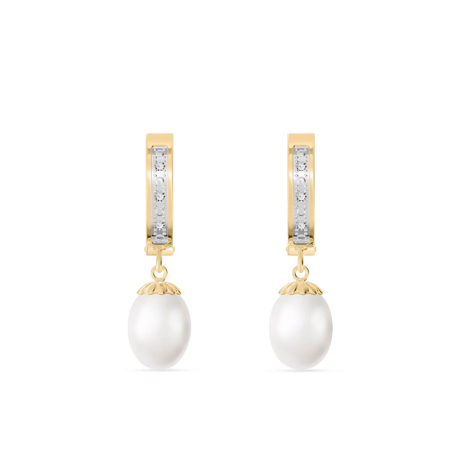 Yellow Gold Bloom Earrings Garnet 10K — Battistina