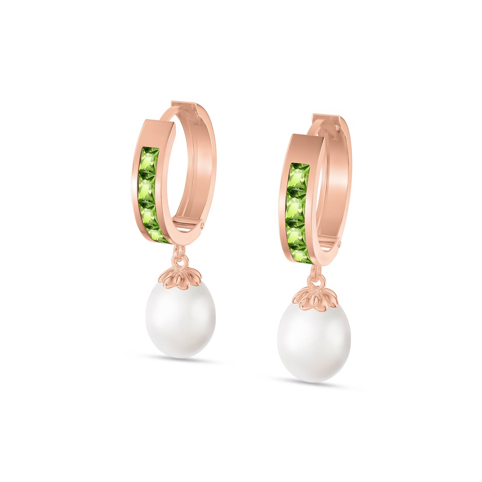 Rose Gold Bloom Earrings Amethyst 10K — Battistina