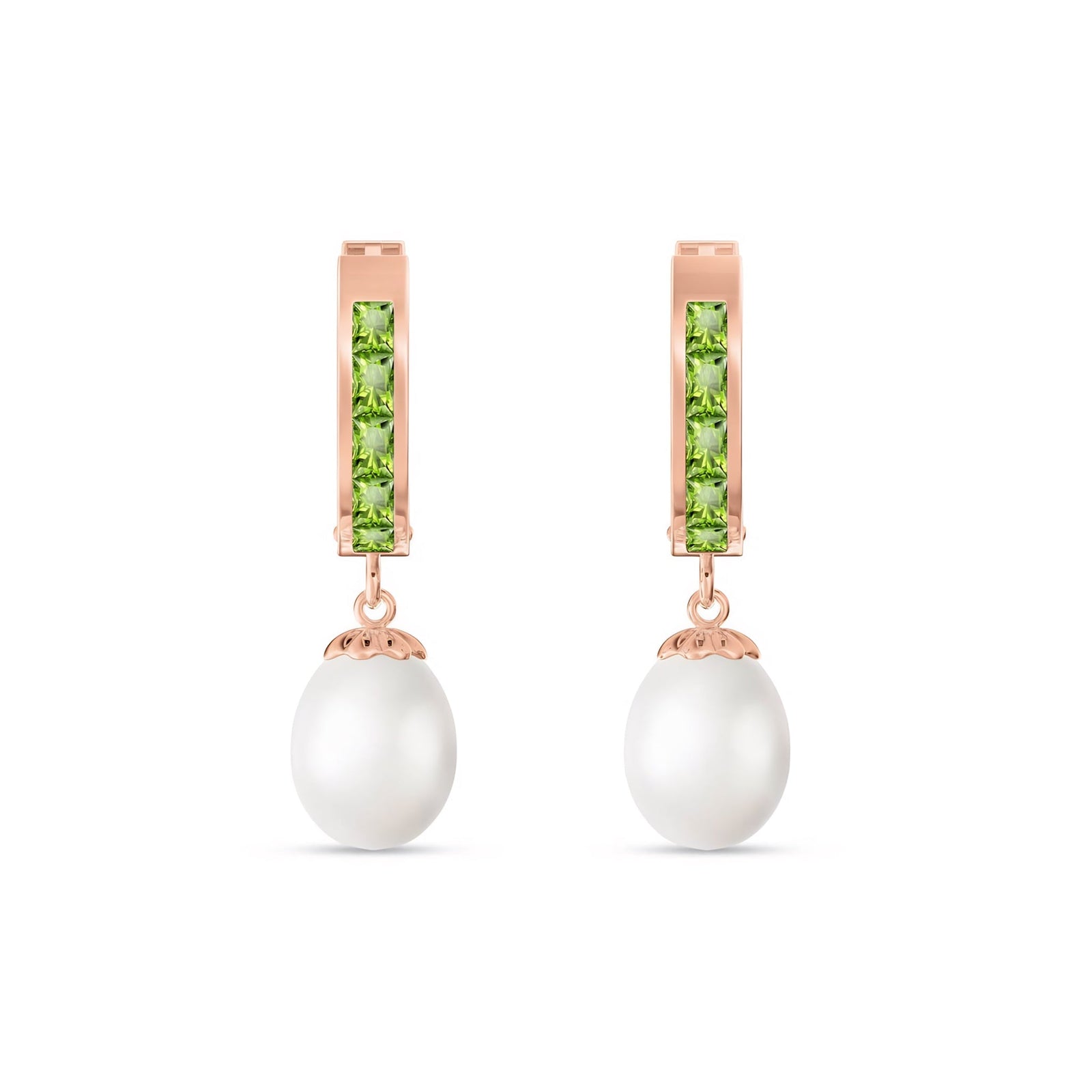 Rose Gold Bloom Earrings Amethyst 10K — Battistina