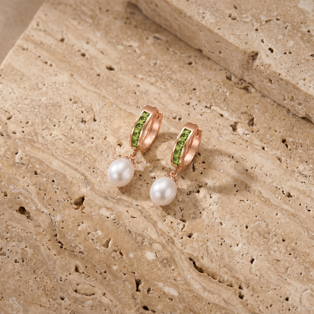 Rose Gold Bloom Earrings Amethyst 10K — Battistina