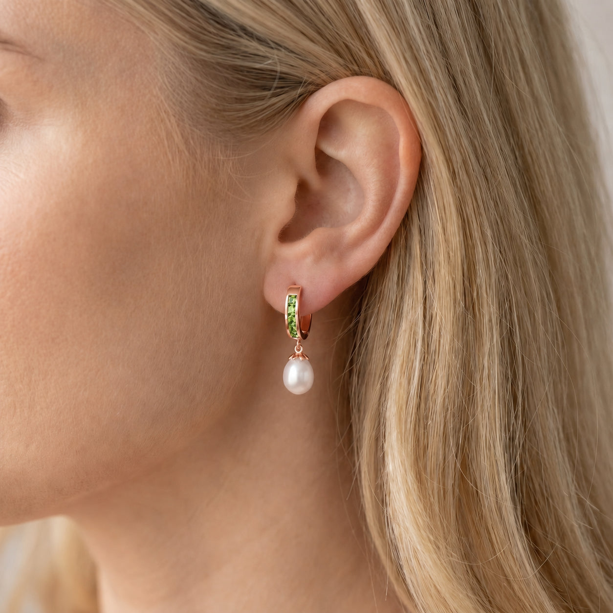Rose Gold Bloom Earrings Amethyst 10K — Battistina