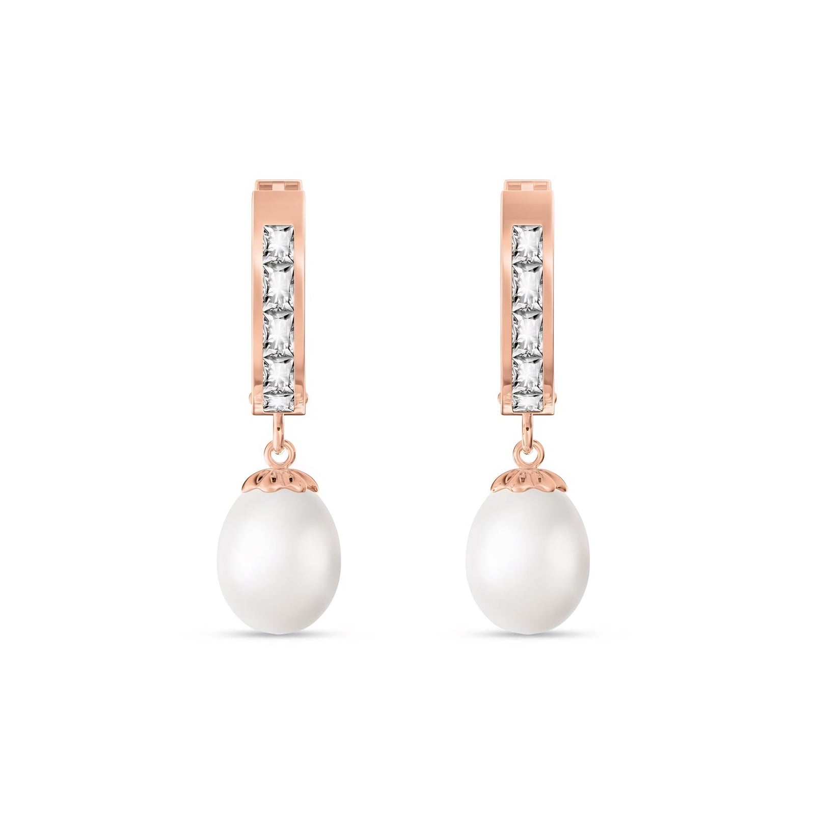 Rose Gold Bloom Earrings Citrine 10K — Battistina