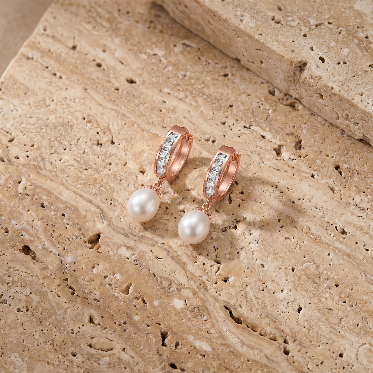 Rose Gold Bloom Earrings Citrine 10K — Battistina