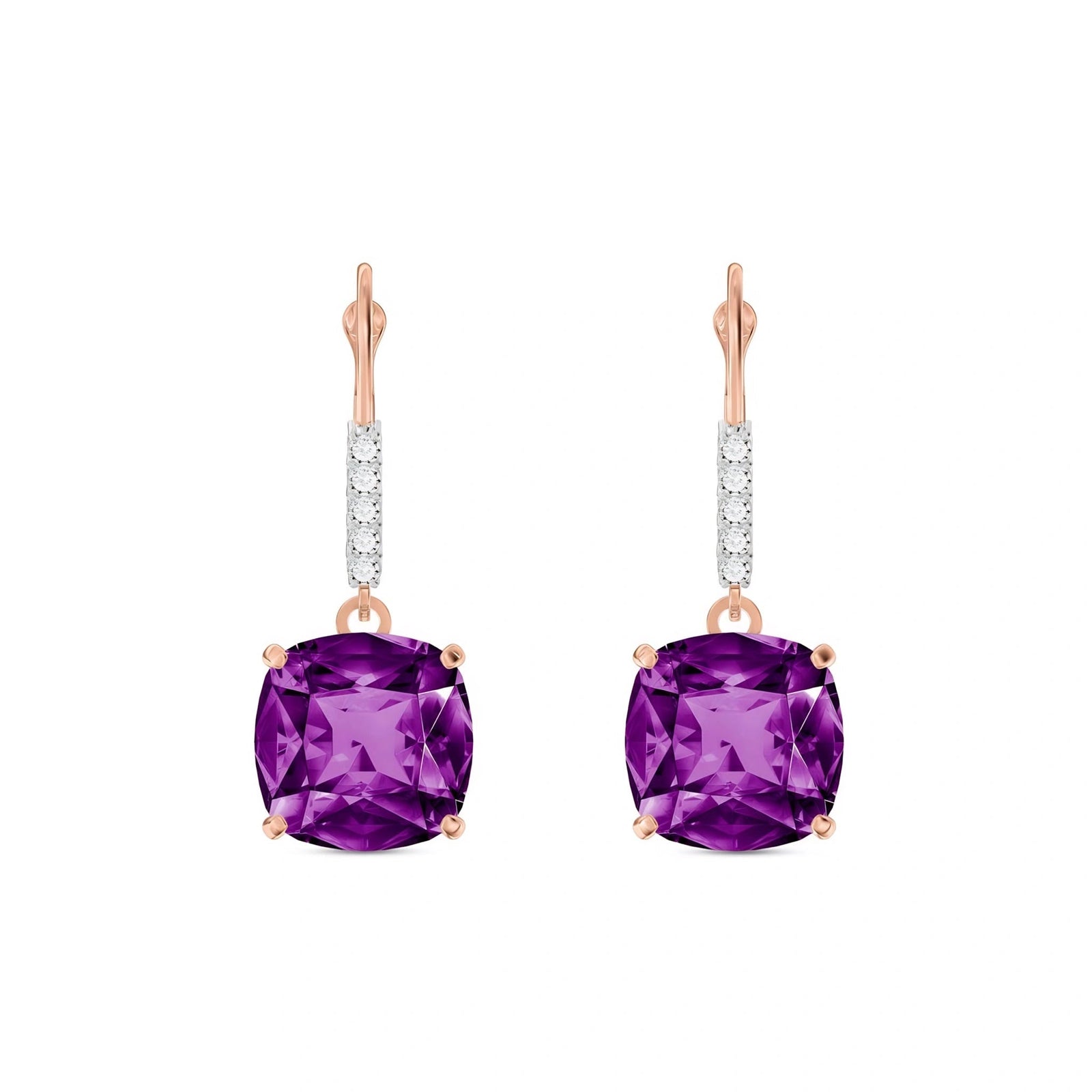 Rose Gold Amethyst & Diamond — Mariacassandra
