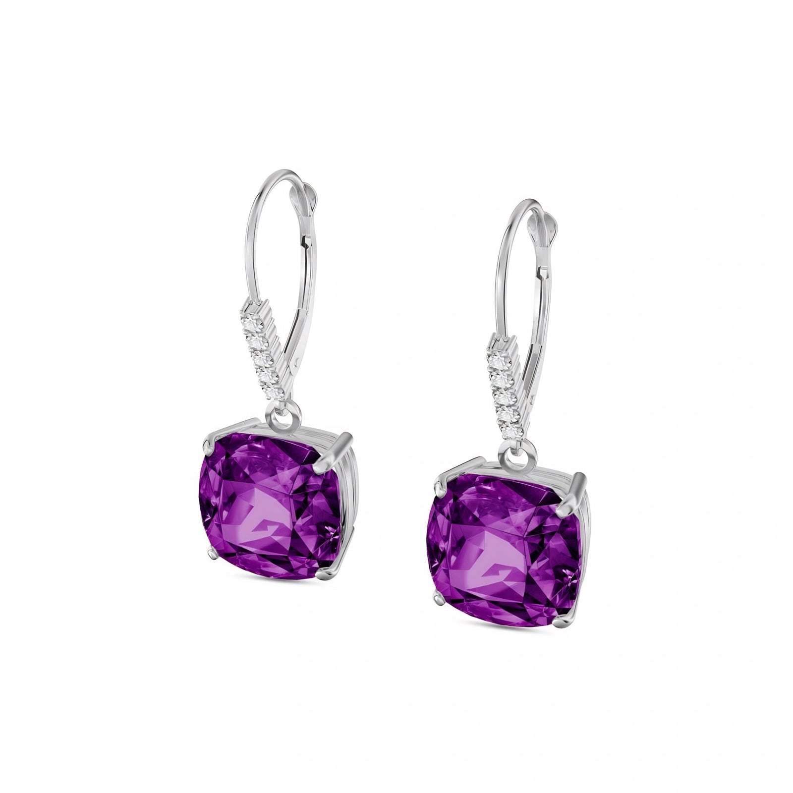 White Gold Amethyst & Diamond — Mariacassandra