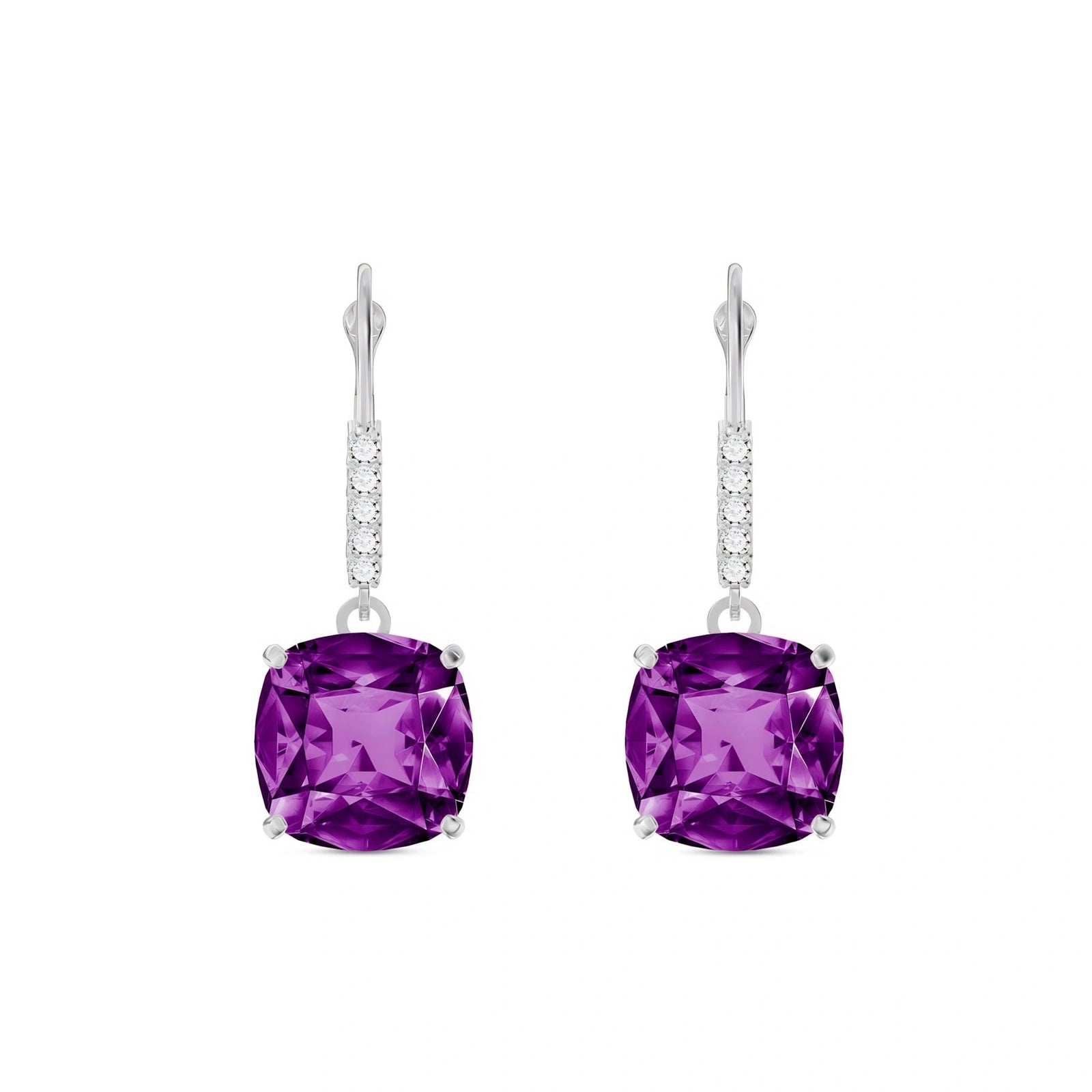 White Gold Amethyst & Diamond — Mariacassandra