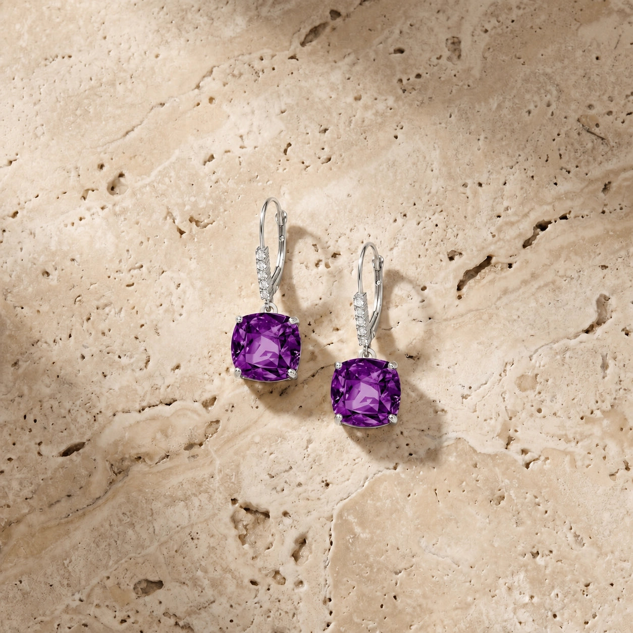 White Gold Amethyst & Diamond — Mariacassandra