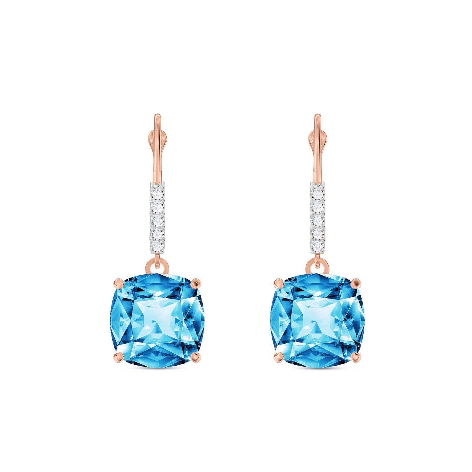 Rose Gold Diamond & Blue Topaz — Mariacassandra