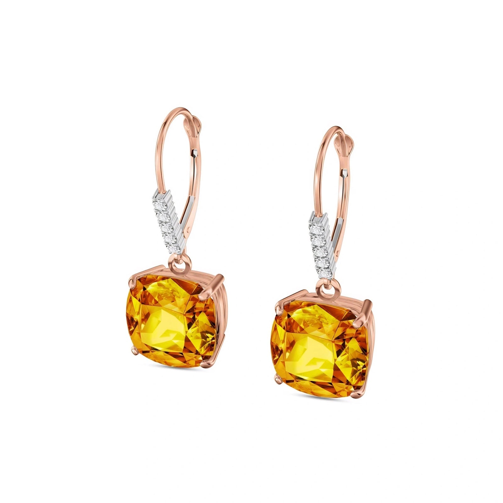 Rose Gold Diamond & Citrine — Mariacassandra
