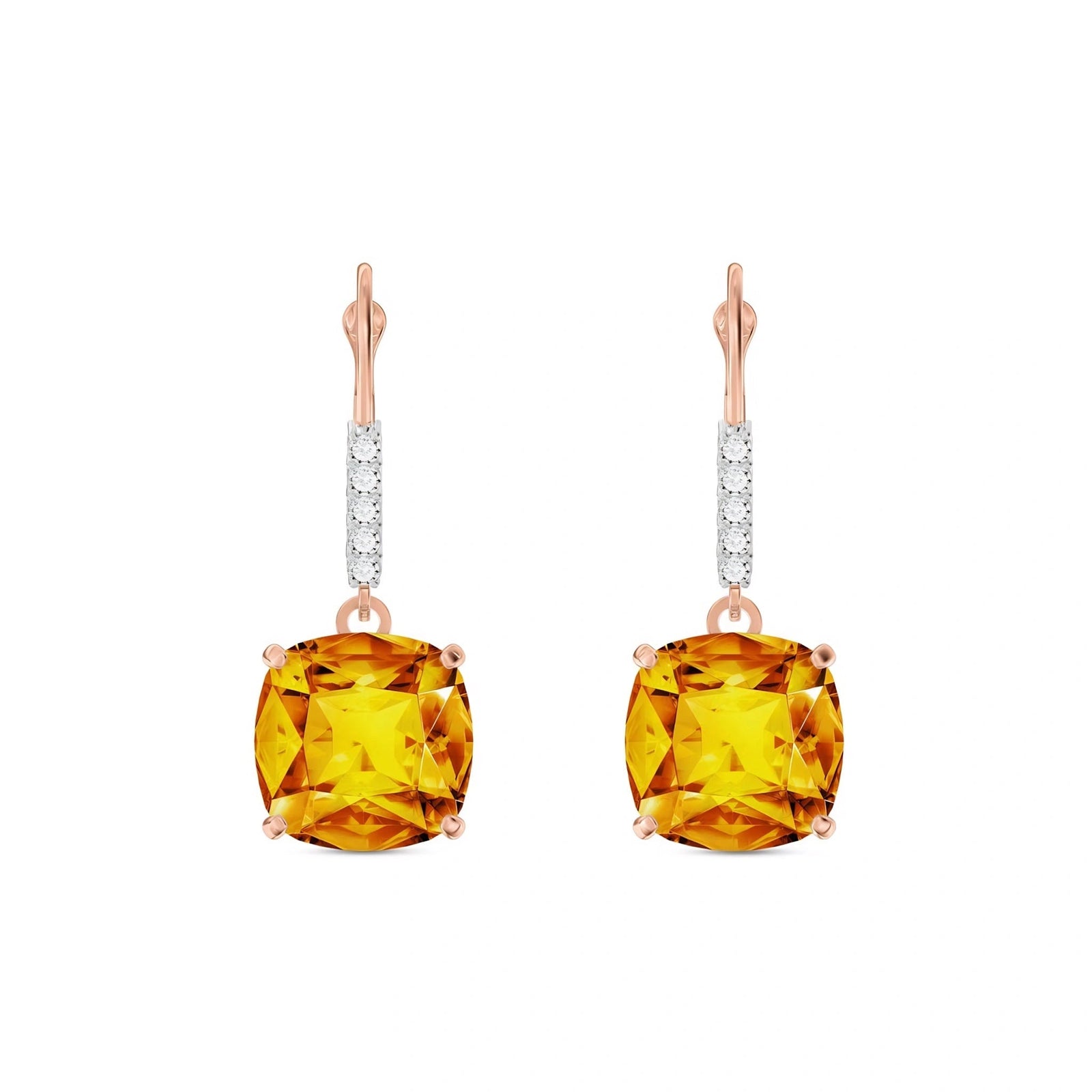 Rose Gold Diamond & Citrine — Mariacassandra
