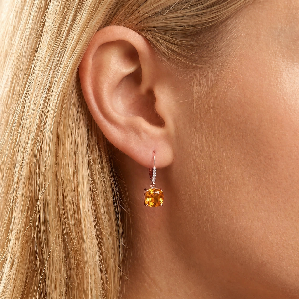 Rose Gold Diamond & Citrine — Mariacassandra