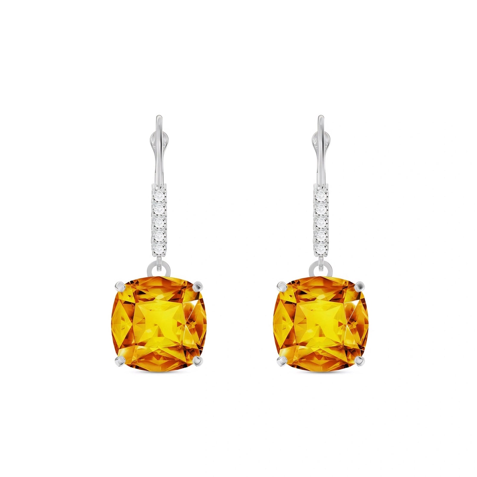 White Gold Diamond & Citrine — Mariacassandra