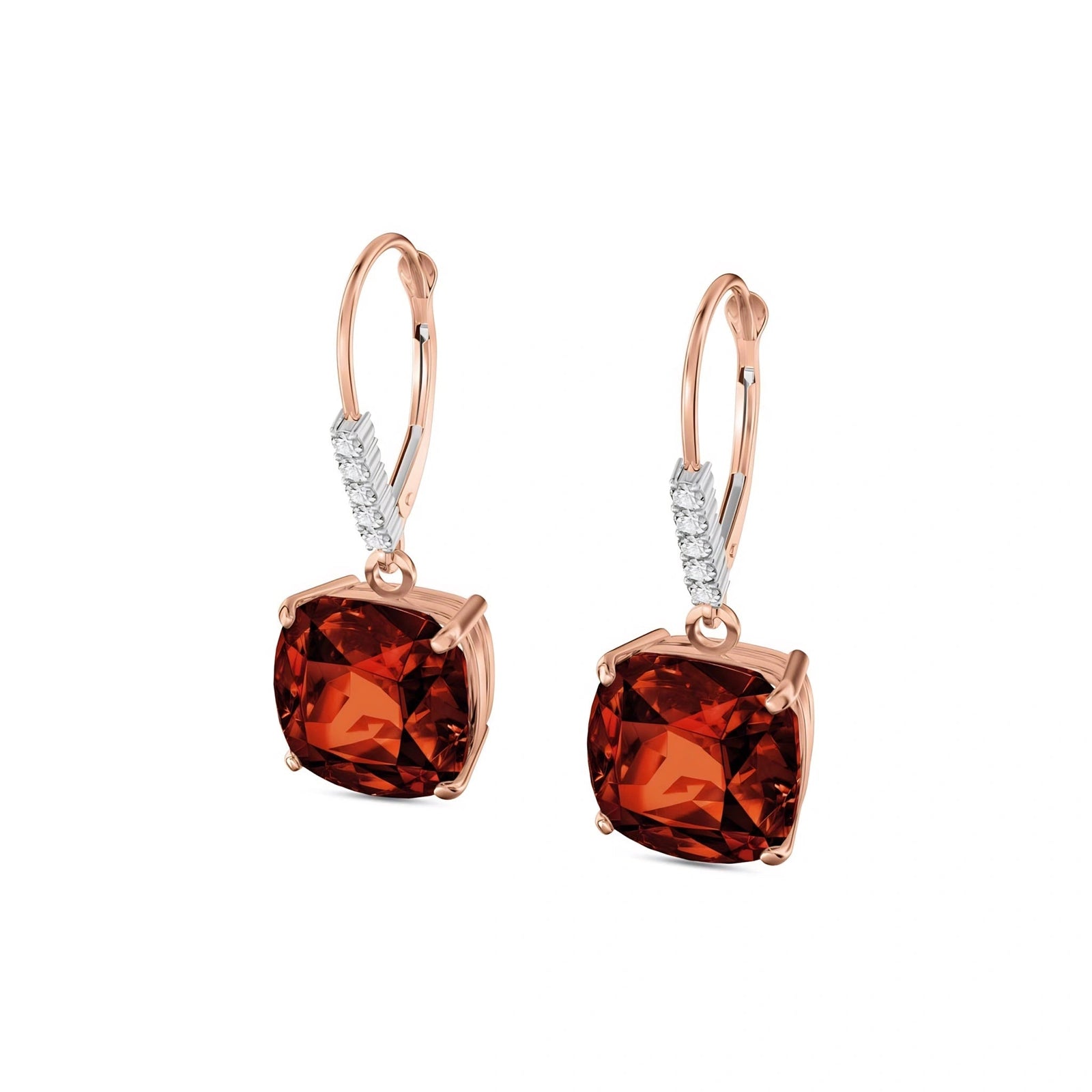 Rose Gold Diamond & Garnet — Mariacassandra