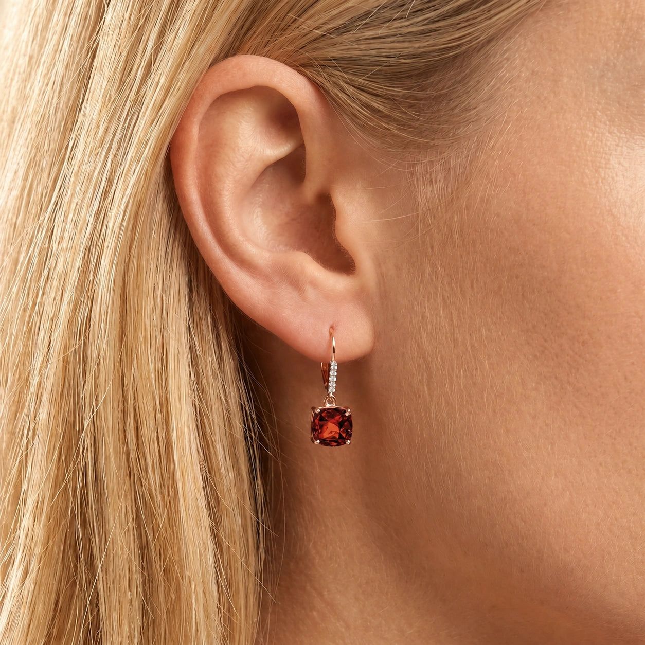 Rose Gold Diamond & Garnet — Mariacassandra