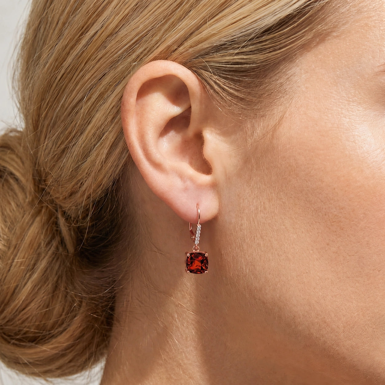 Rose Gold Diamond & Garnet — Mariacassandra