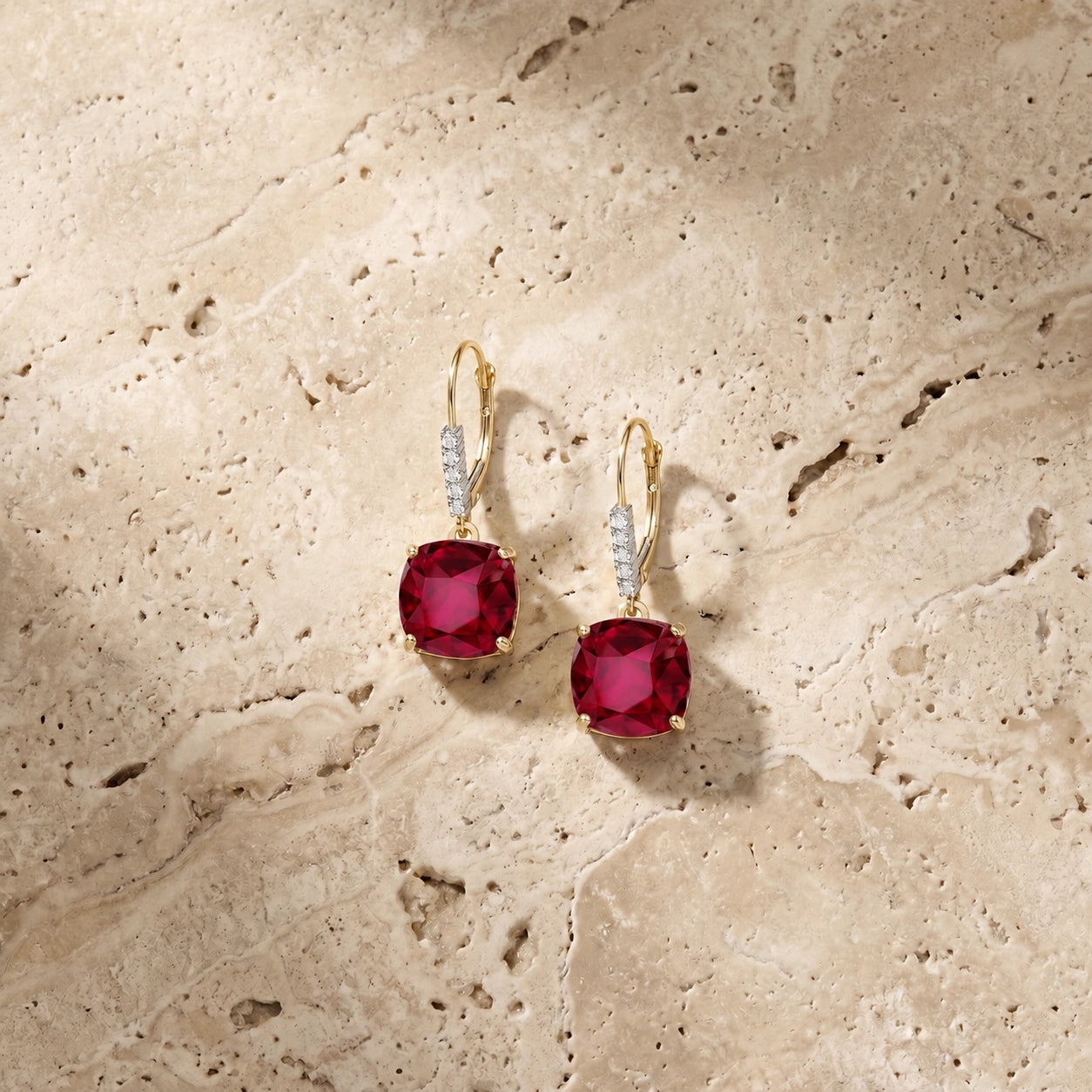 Yellow Gold Diamond & Ruby — Mariacassandra