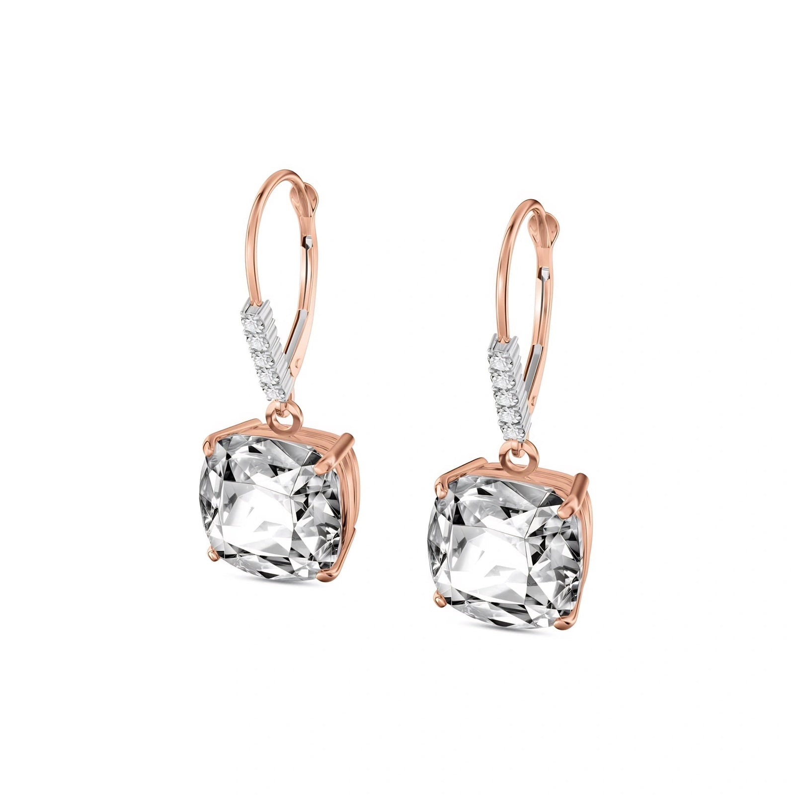 Rose Gold Diamond & White Topaz — Mariacassandra
