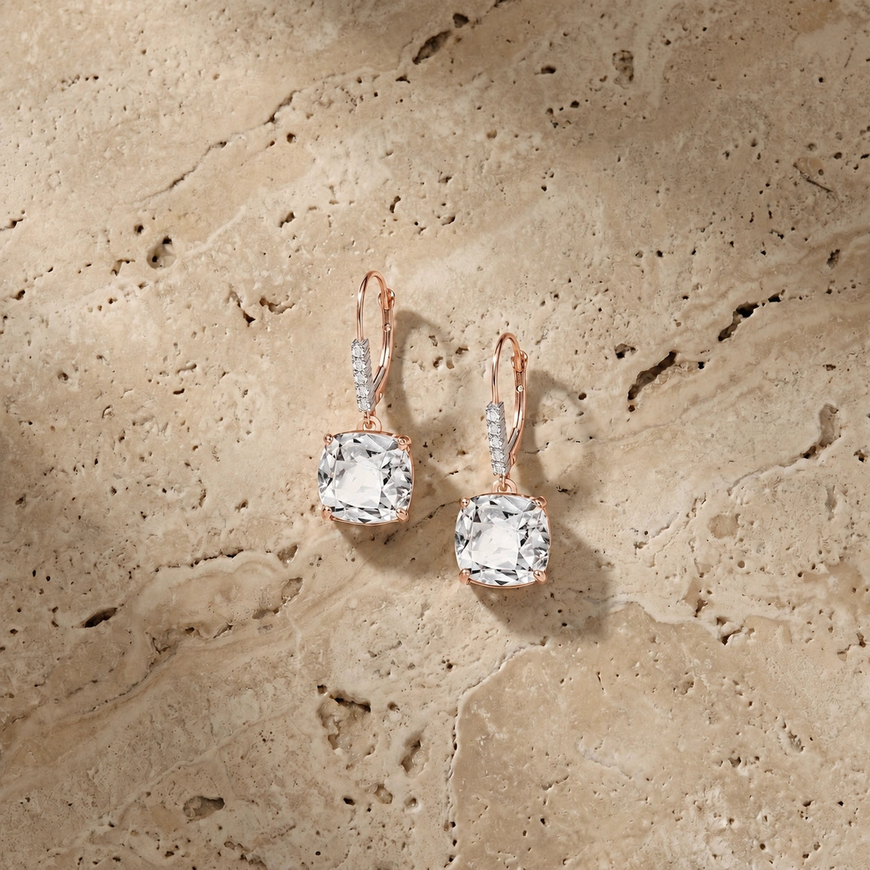 Rose Gold Diamond & White Topaz — Mariacassandra