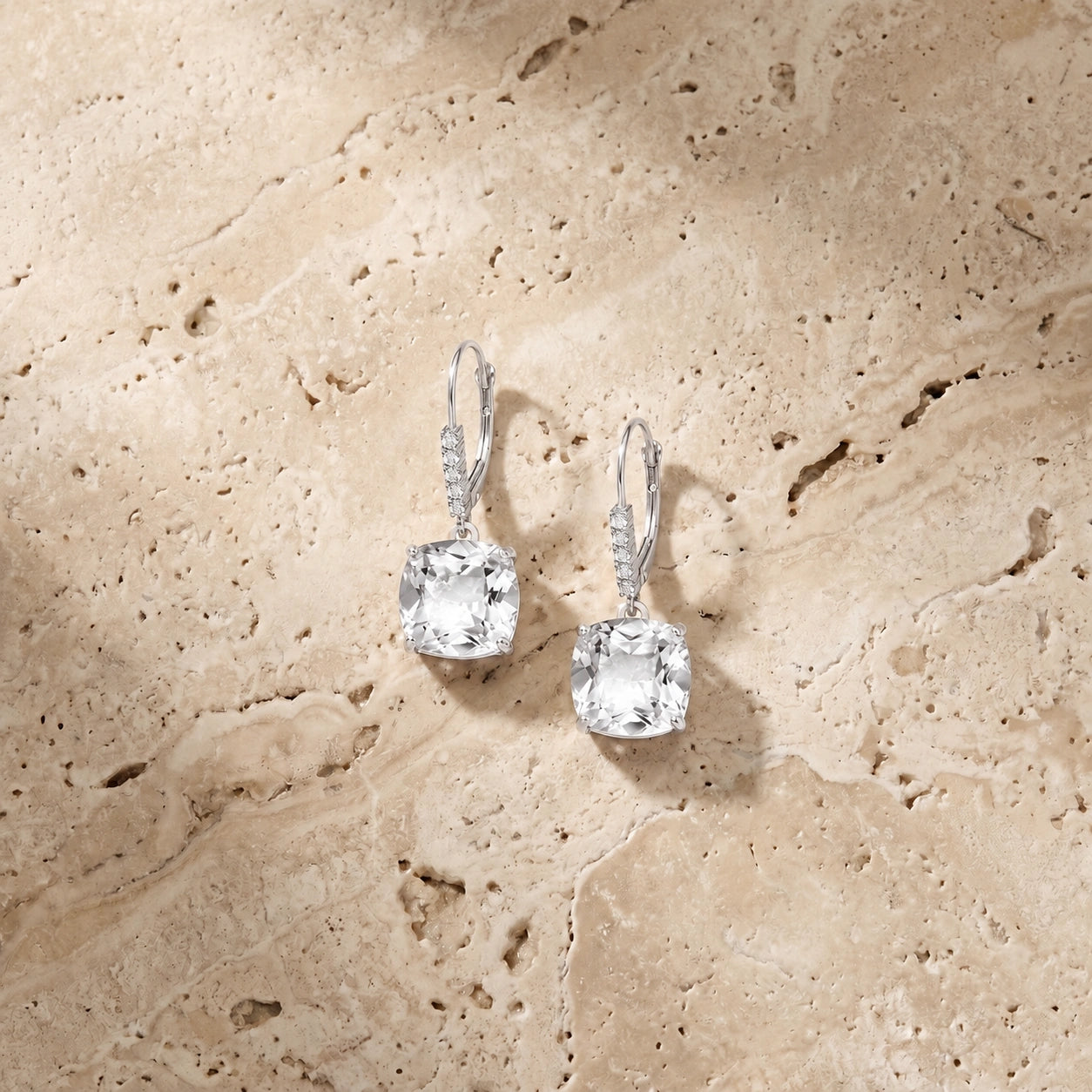 White Gold Diamond & White Topaz — Mariacassandra