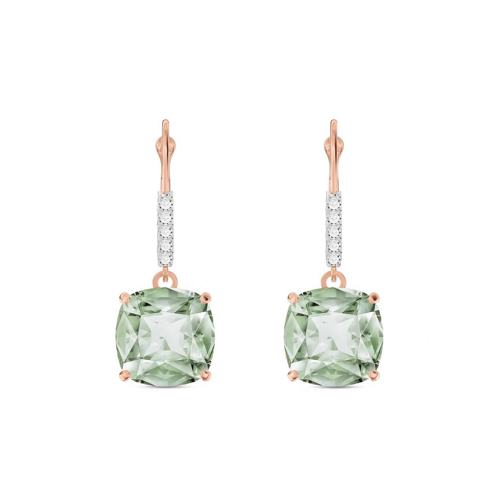 Rose Gold Green Amethyst & Diamond — Mariacassandra
