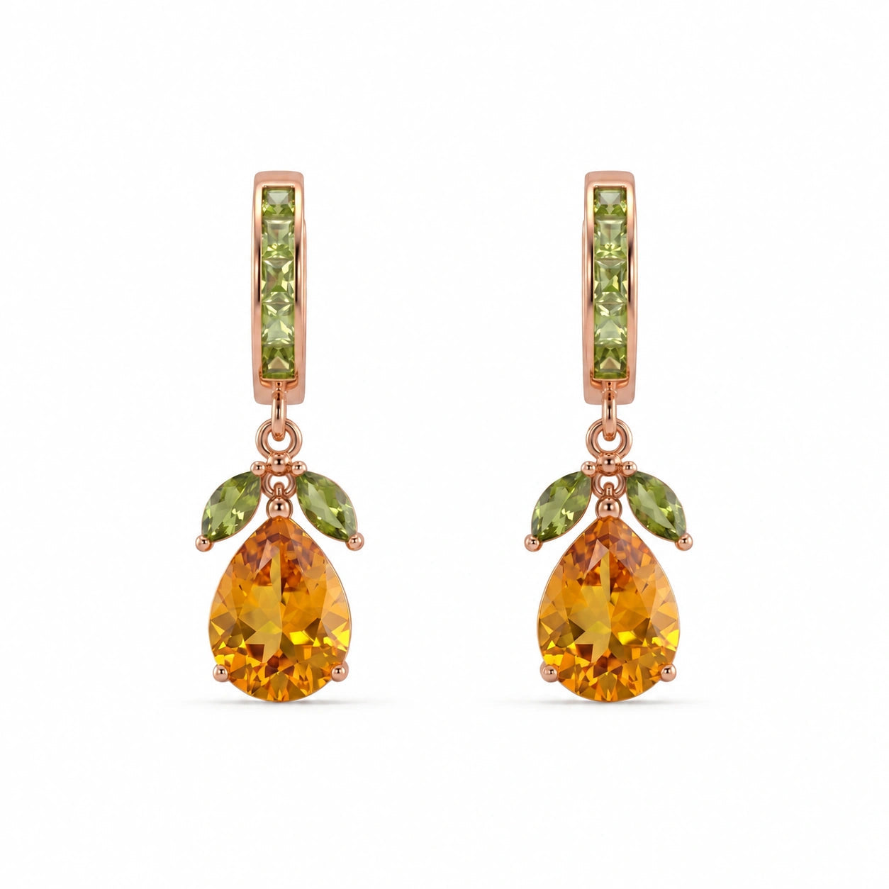 Rose Gold Citrine & Peridot — Mariacecilia