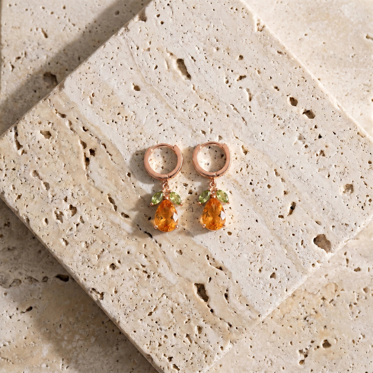 Rose Gold Citrine & Peridot — Mariacecilia