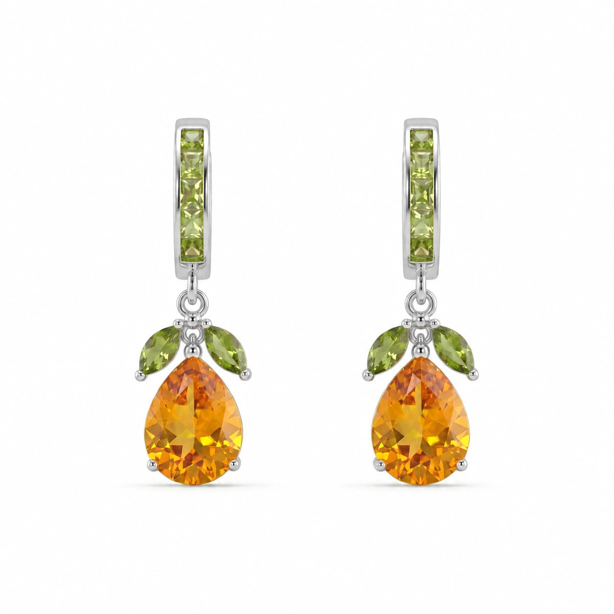 White Gold Citrine & Peridot — Mariacecilia