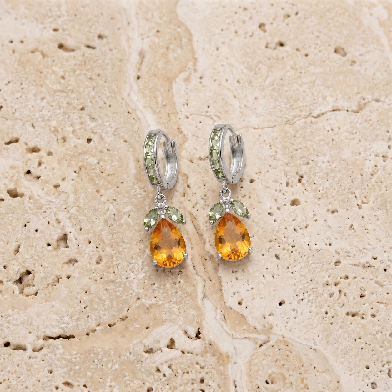 White Gold Citrine & Peridot — Mariacecilia