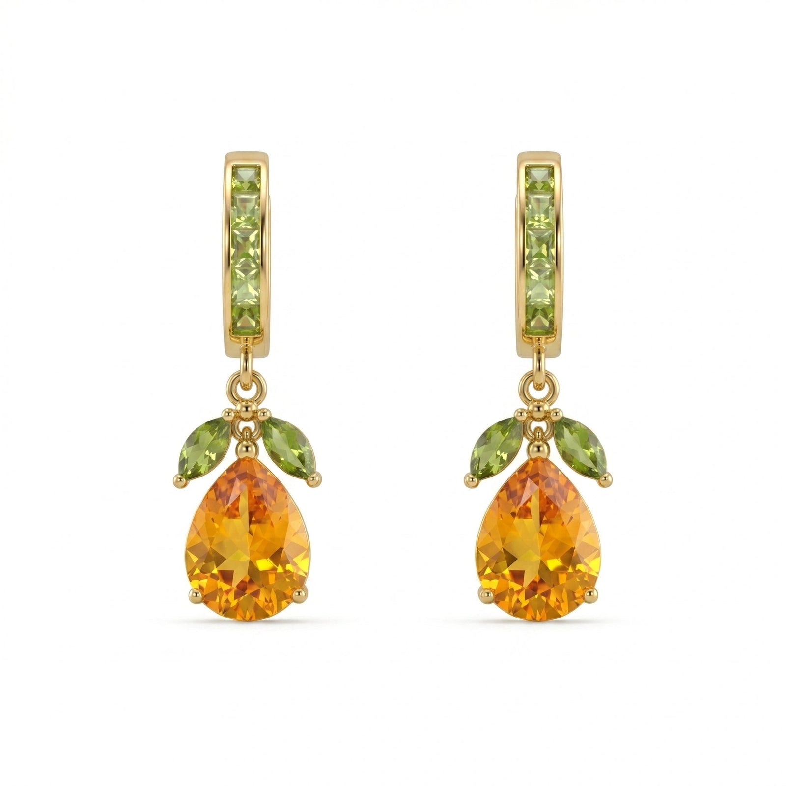 Yellow Gold Citrine & Peridot — Mariacecilia
