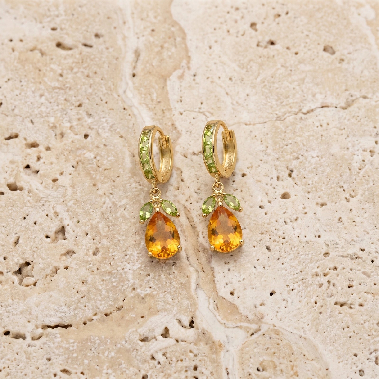 Yellow Gold Citrine & Peridot — Mariacecilia