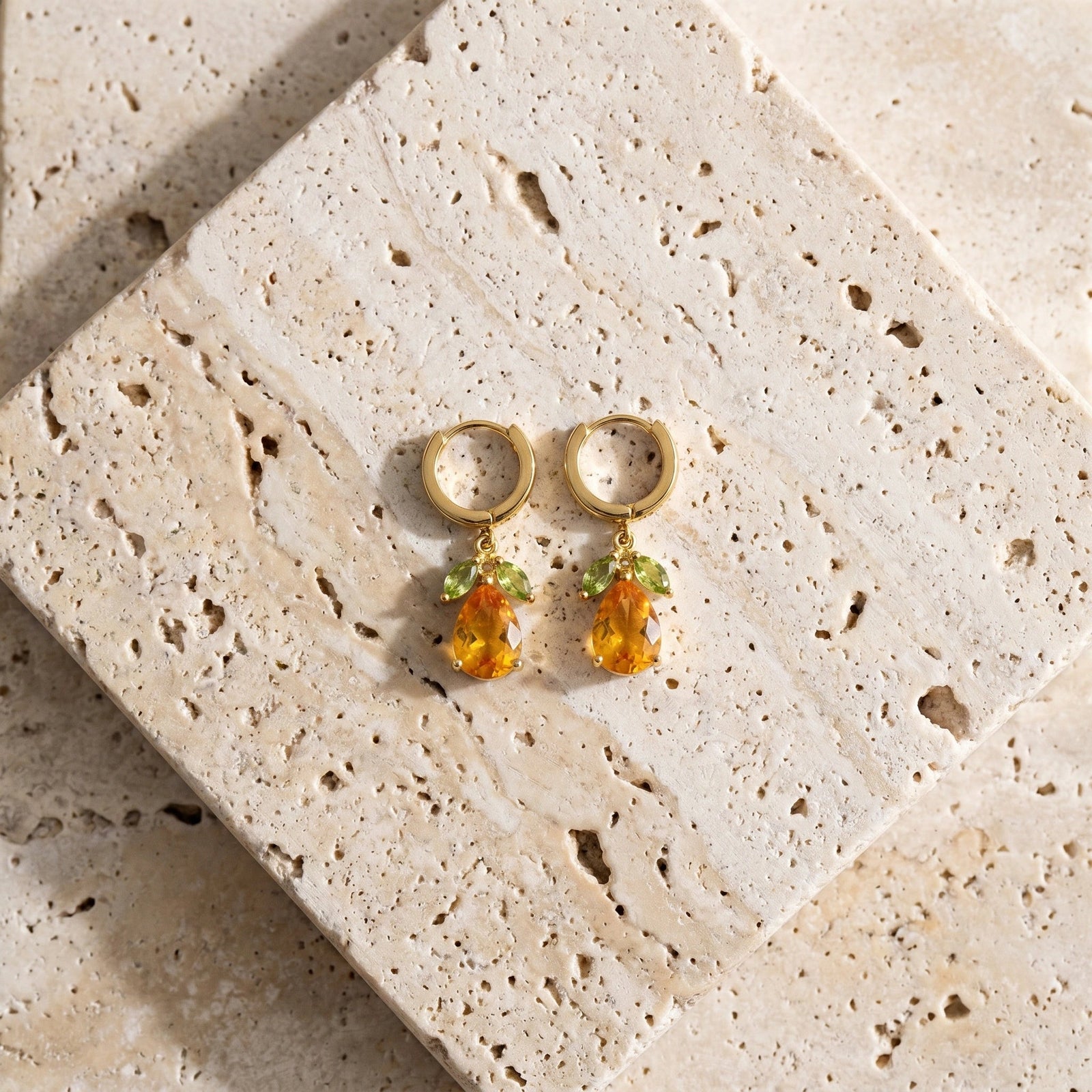 Yellow Gold Citrine & Peridot — Mariacecilia