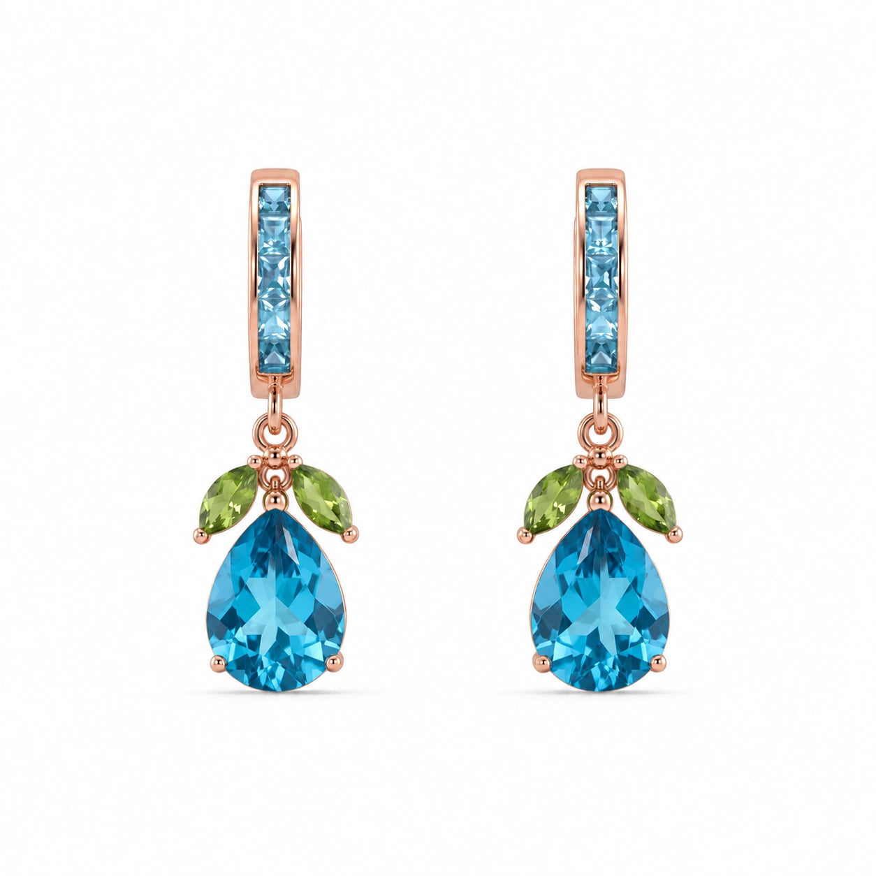 Rose Gold Peridot & Blue Topaz — Mariacecilia