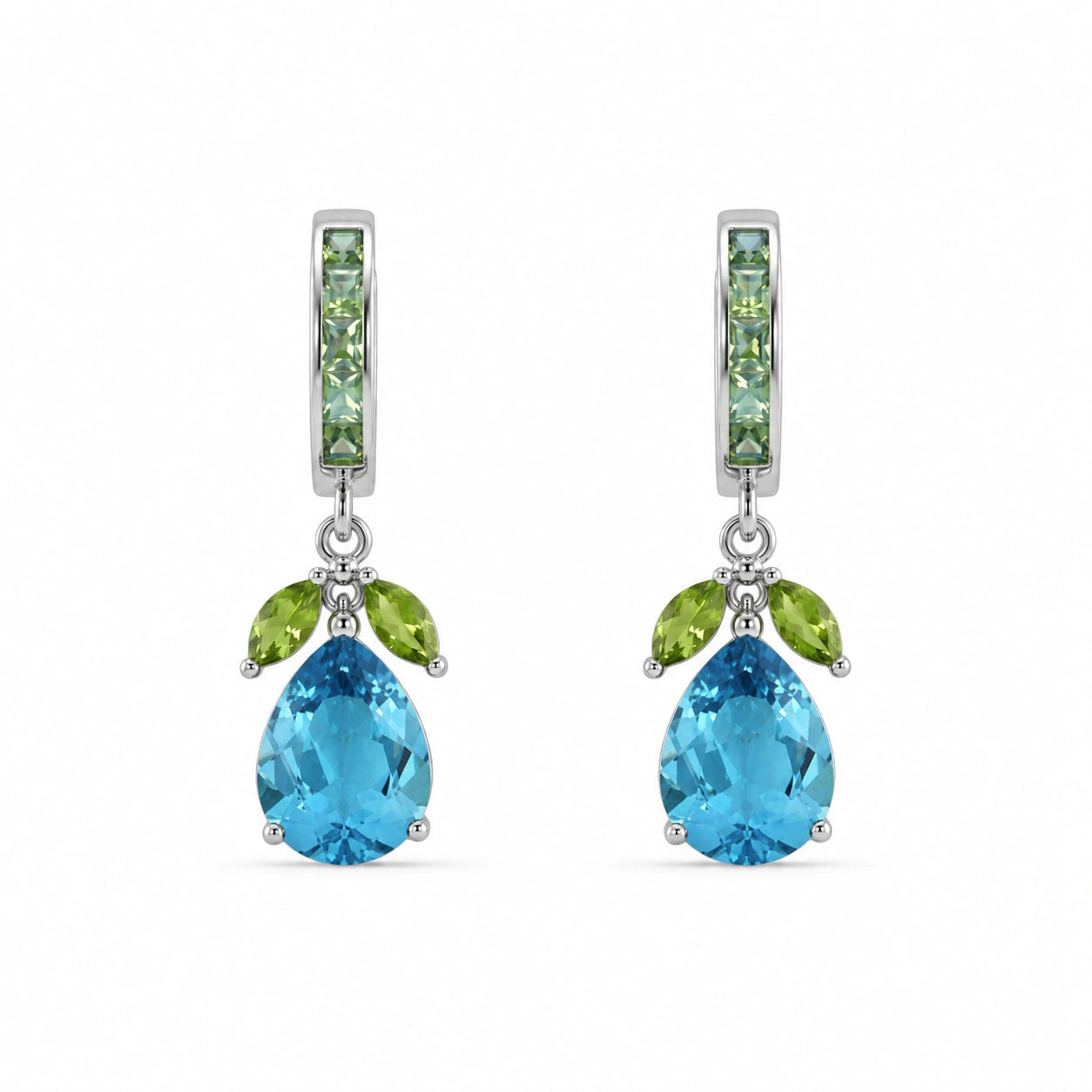 White Gold Peridot & Blue Topaz — Mariacecilia