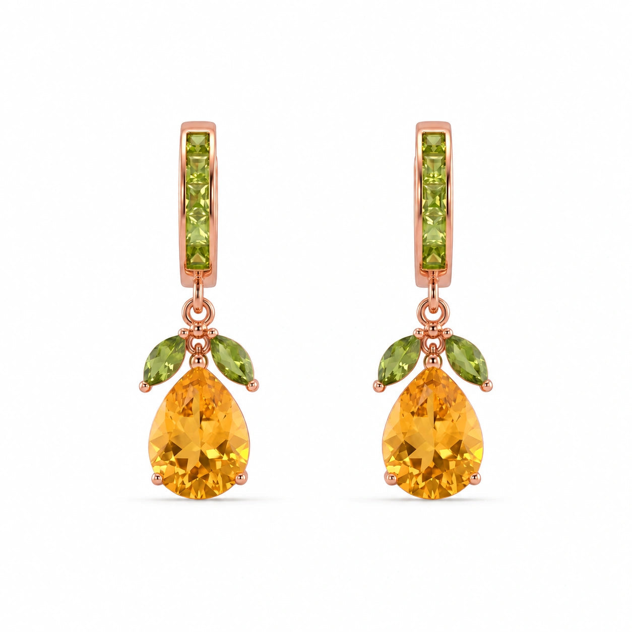Rose Gold Peridot & Citrine — Mariacecilia