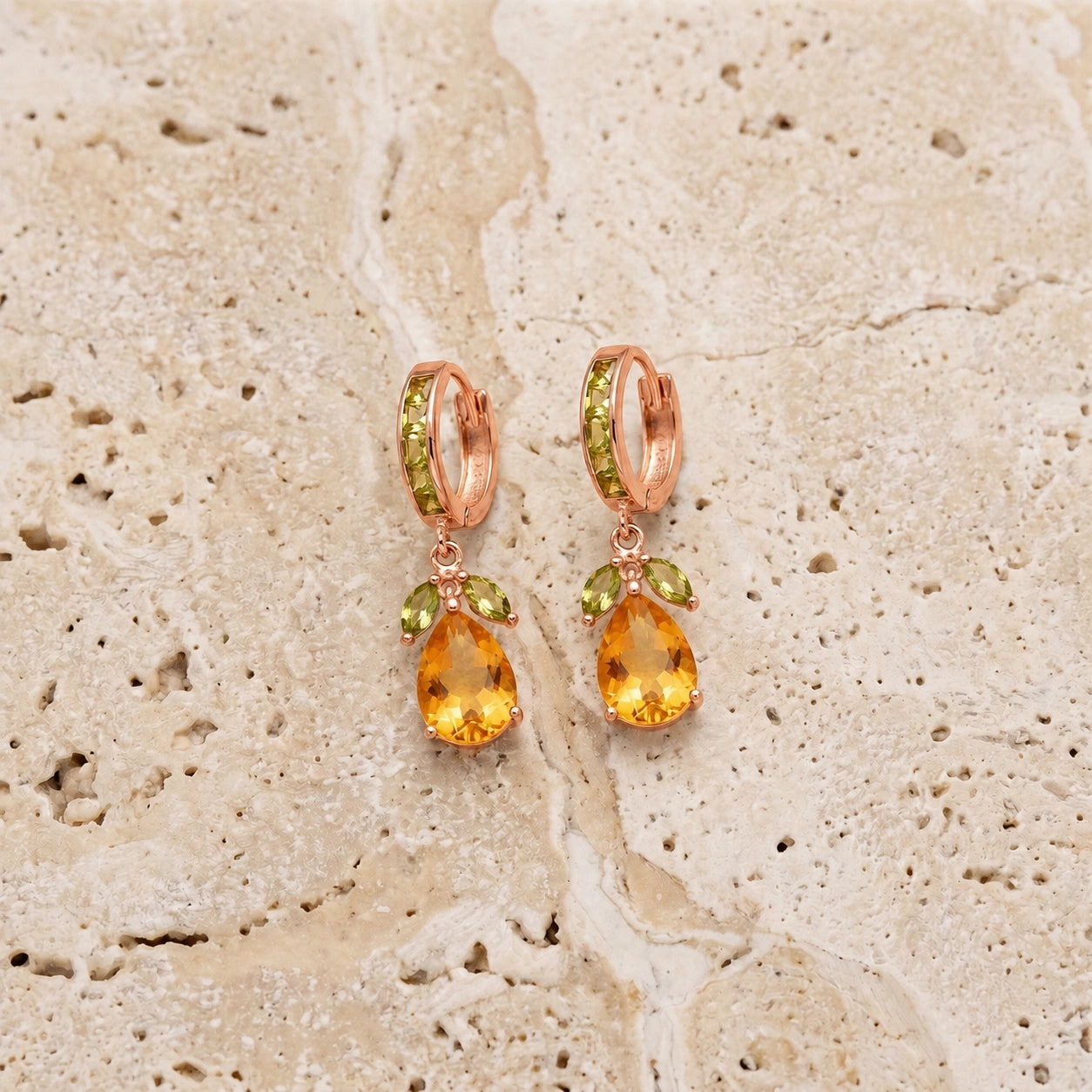 Rose Gold Peridot & Citrine — Mariacecilia