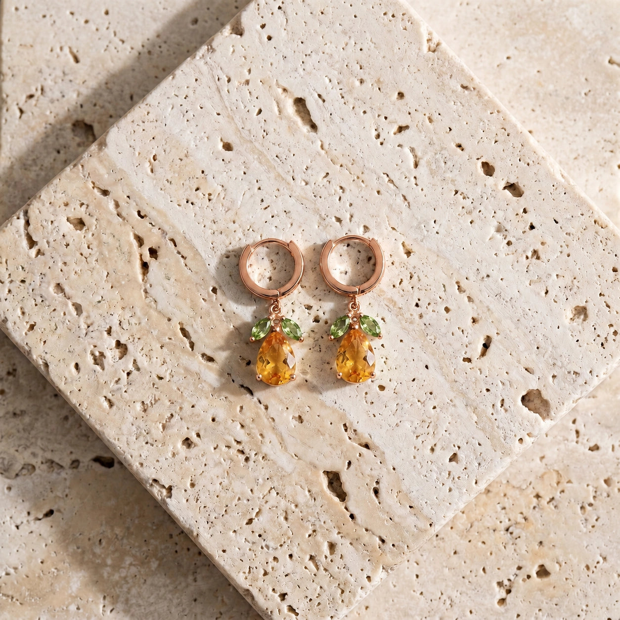 Rose Gold Peridot & Citrine — Mariacecilia