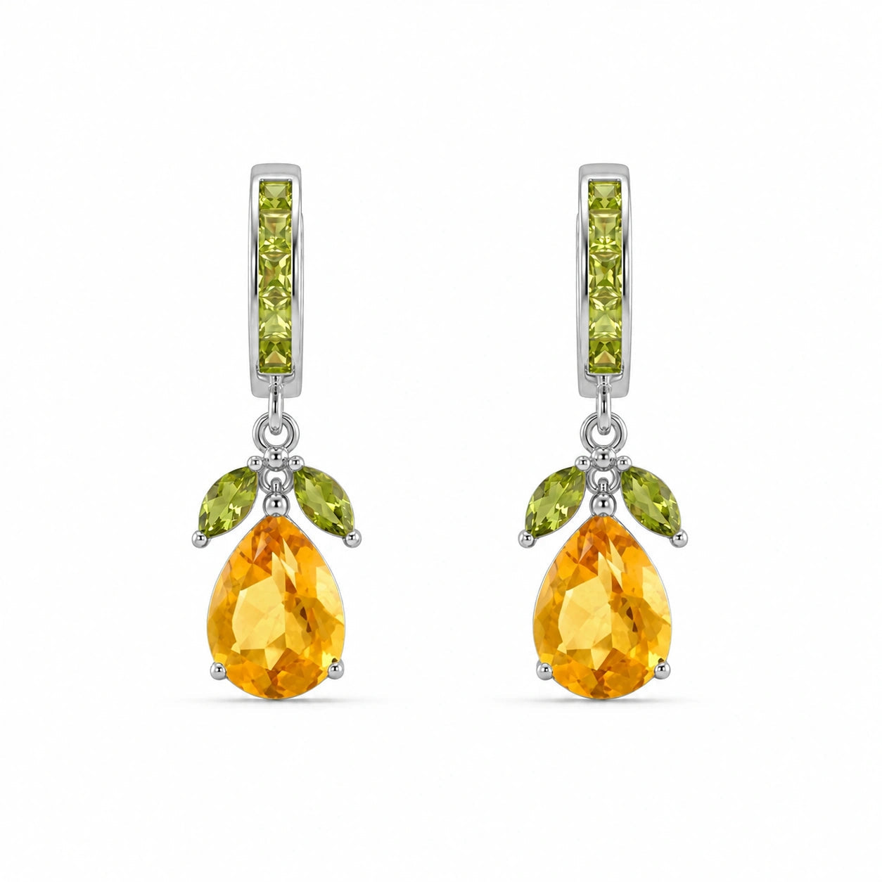 White Gold Peridot & Citrine — Mariacecilia