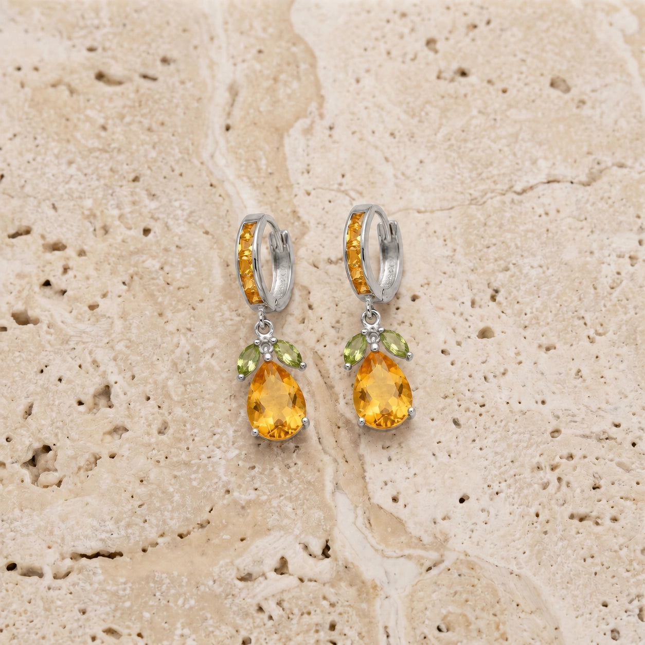 White Gold Peridot & Citrine — Mariacecilia