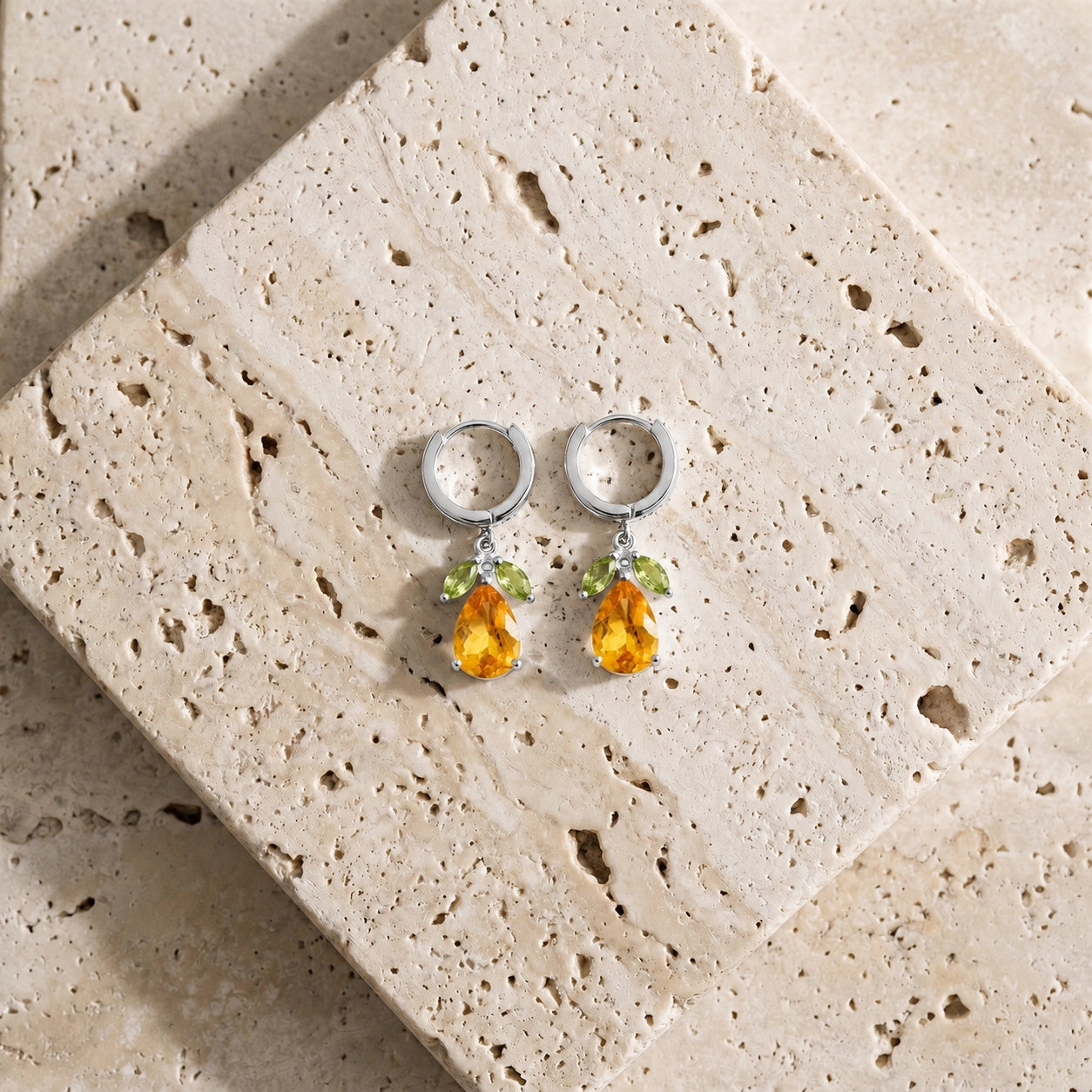 White Gold Peridot & Citrine — Mariacecilia