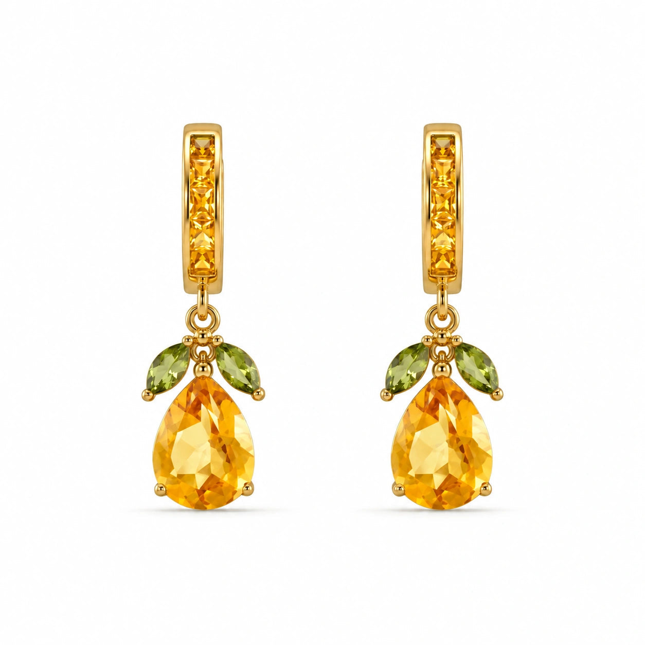 Yellow Gold Peridot & Citrine — Mariacecilia